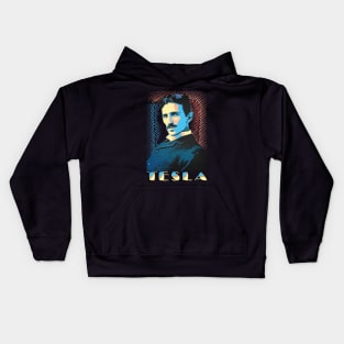 Nikola Tesla Pop Art Design Kids Hoodie